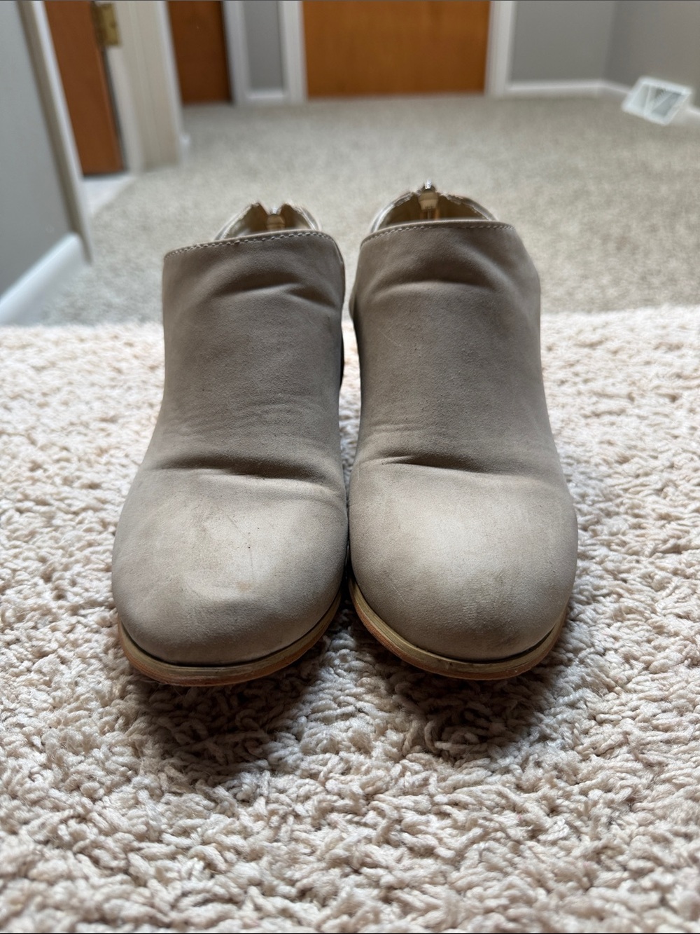 Neutral Taupe Women's Ankle Booties - Stylish Everyday Comfort